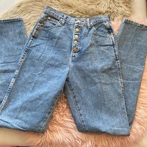 Vintage Wrangler Button Fly High Rise Jeans Sz 10